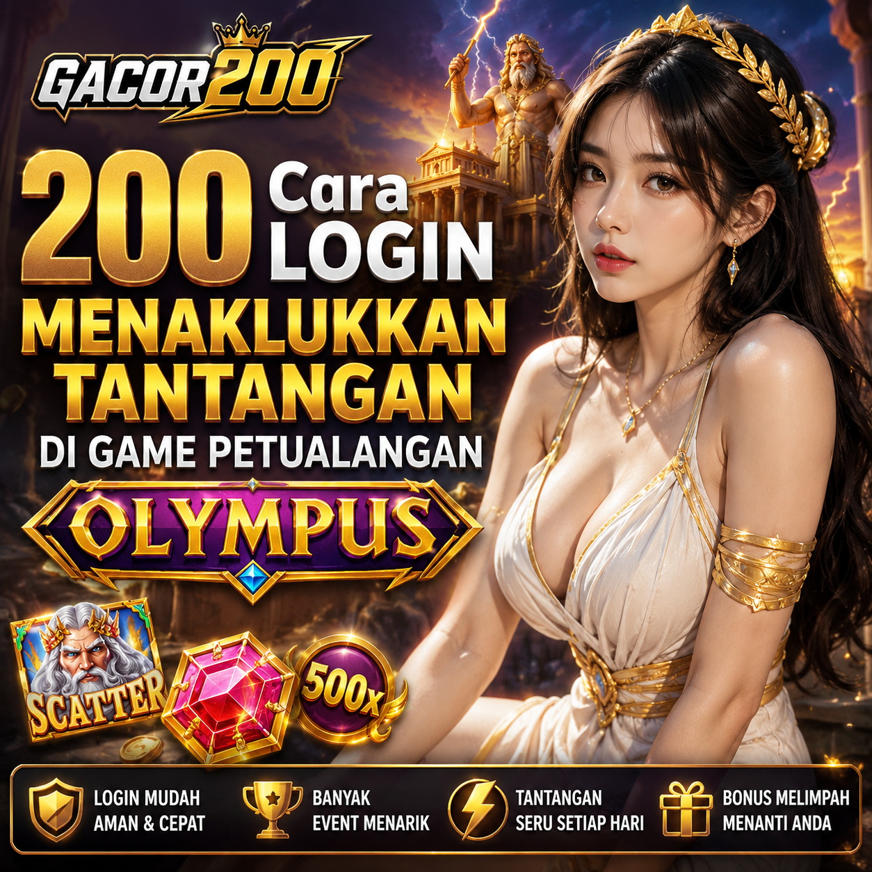 GACOR200 : Cara Daftar Mengatasi Kekalahan Login Nyelot Melawan Zeus Olympus